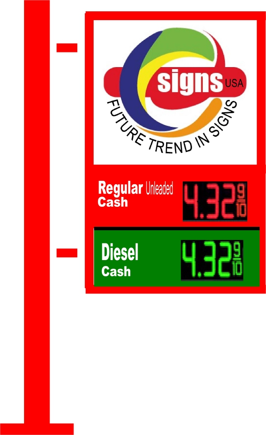 Gasoline pump Gas- Pump Advertising Gas & Fuel Pump Signage -