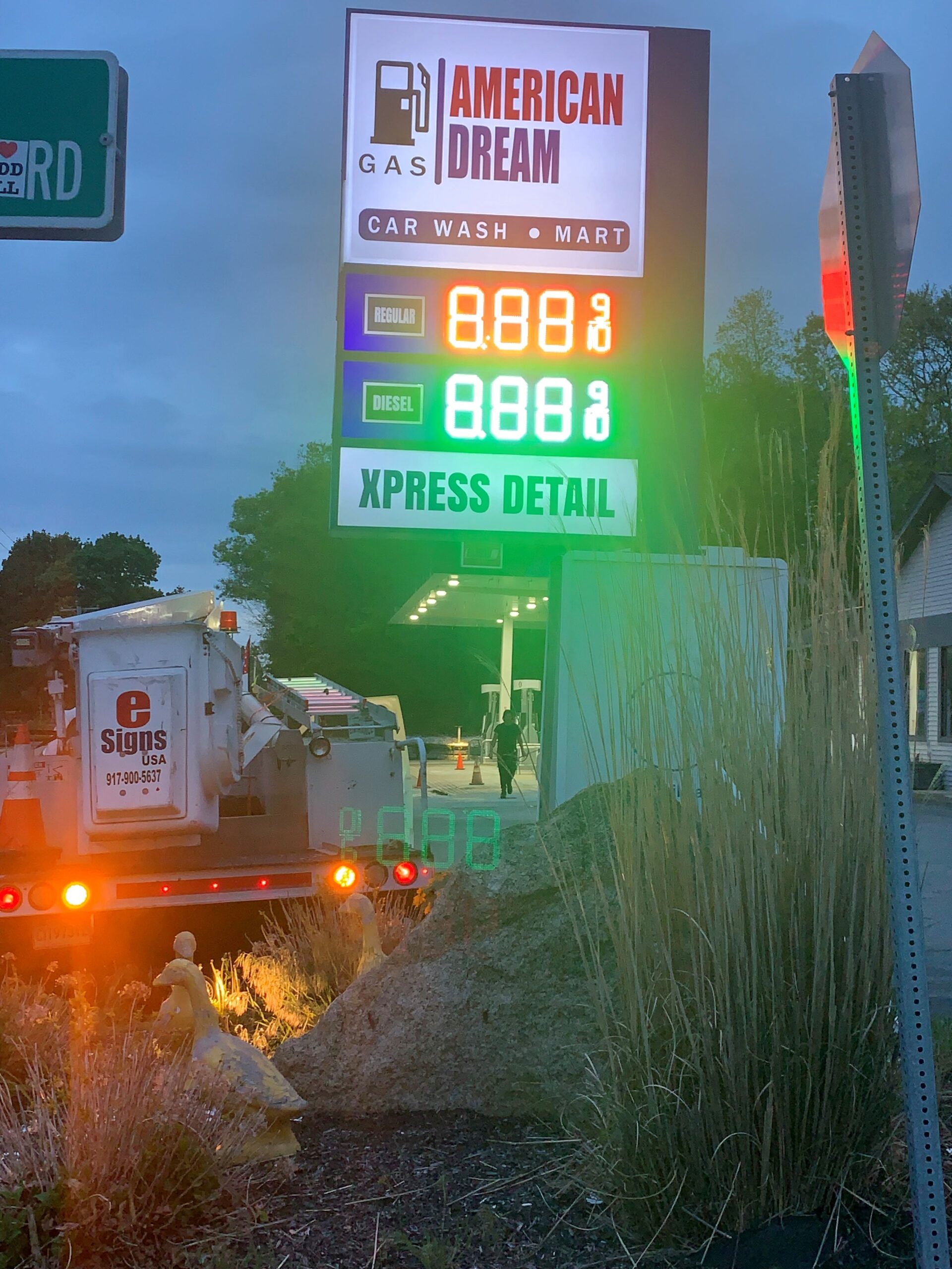 GAS Stations LED Digital Price Signs .GAS Stations- LED Digital Price Signs.LED Gas Station Pump Toppers.LED petrol pump toppers displaying fuel prices and promotional ads at a modern fuel station.led signs