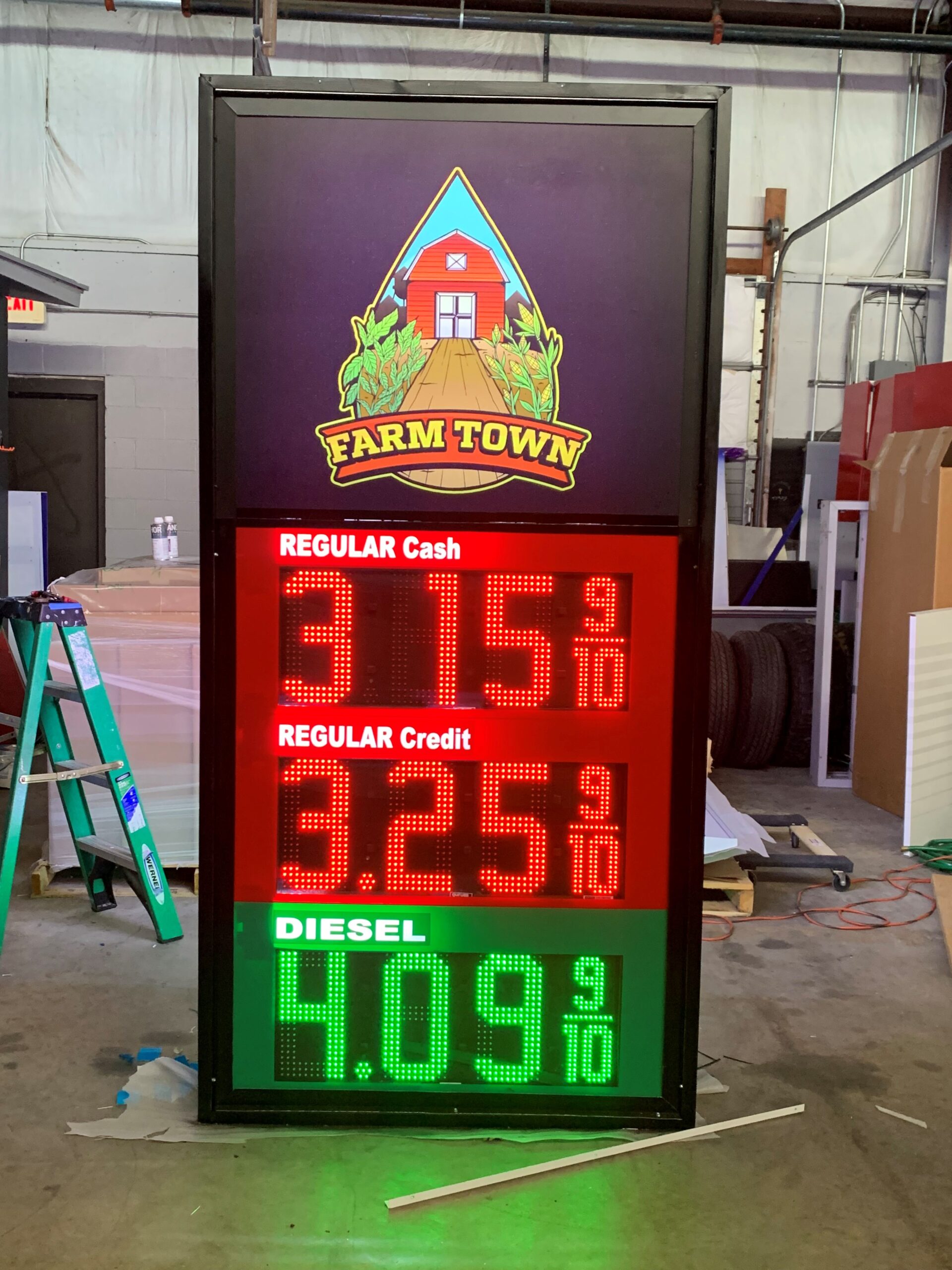 GAS Stations LED Digital Price Signs .GAS Stations- LED Digital Price Signs.LED Gas Station Pump Toppers.LED petrol pump toppers displaying fuel prices and promotional ads at a modern fuel station.led signs .branding and un branding imaging