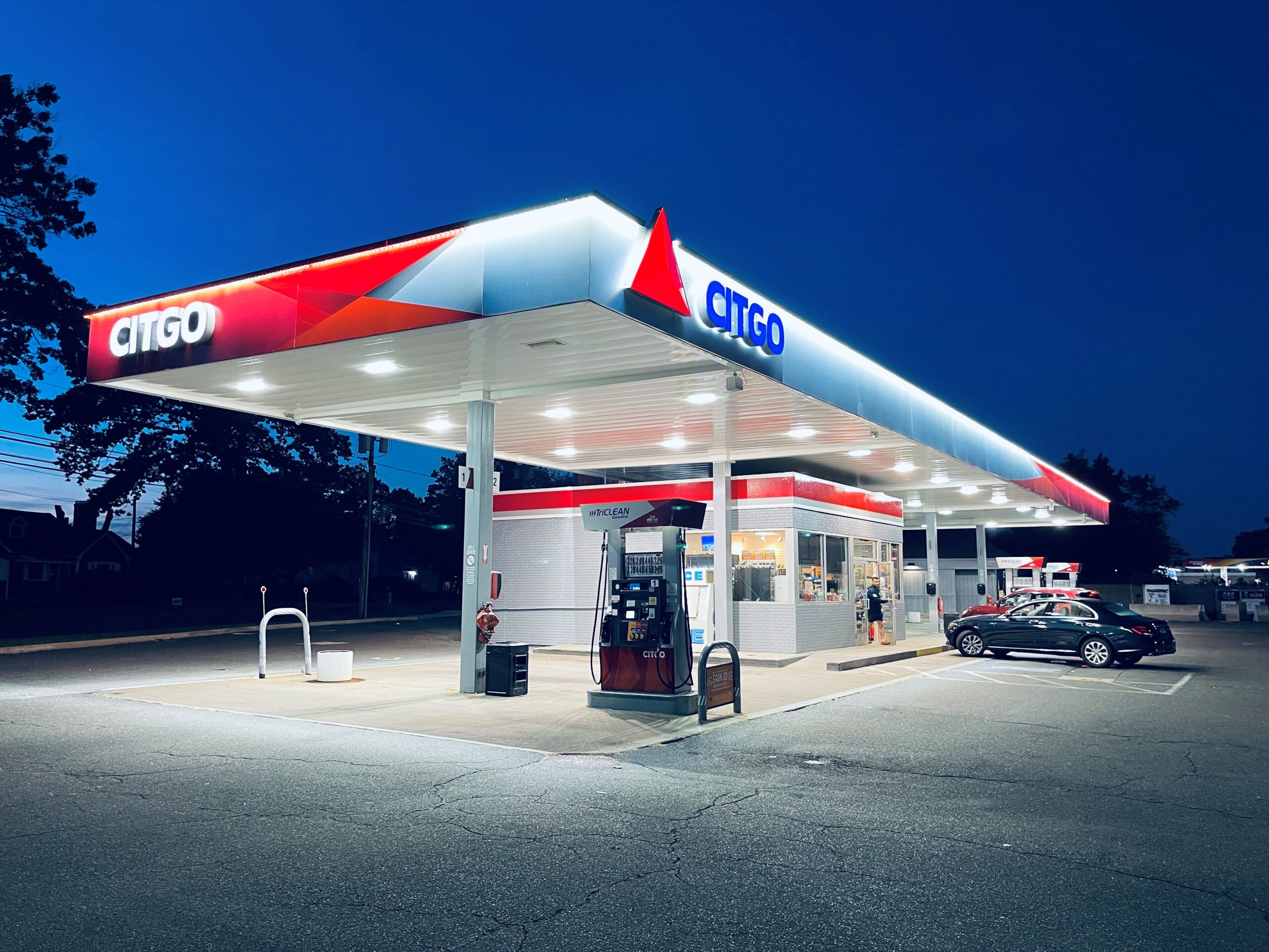 Gas Stations Branding and Imaging.LED Gas Station Pump Toppers.LED petrol pump toppers displaying fuel prices and promotional ads at a modern fuel station.led signs