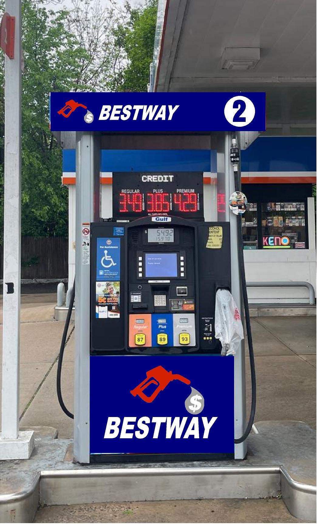 LED Gas Station Pump Toppers.LED Gas Station Pump Toppers.LED petrol pump toppers displaying fuel prices and promotional ads at a modern fuel station.