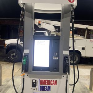 GAS Stations LED Digital Price Signs .GAS Stations- LED Digital Price Signs.LED Gas Station Pump Toppers.LED petrol pump toppers displaying fuel prices and promotional ads at a modern fuel station.led signs .branding and un branding imaging